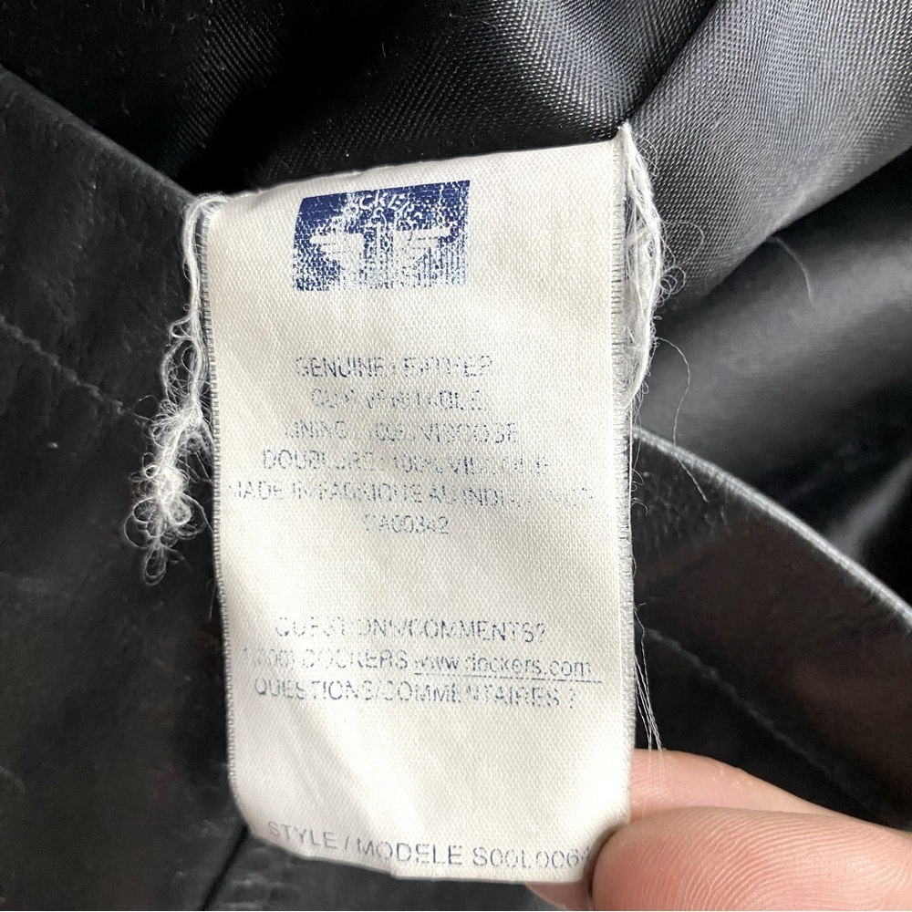 Vintage 90s Dockers Outerwear Black Genuine Leather Jacket M Streetwear Indie - Picture 4 of 12